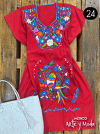 Vestido Kimono Tradicional - MÉXICO ARTE Y MODA - Vestido Bordado