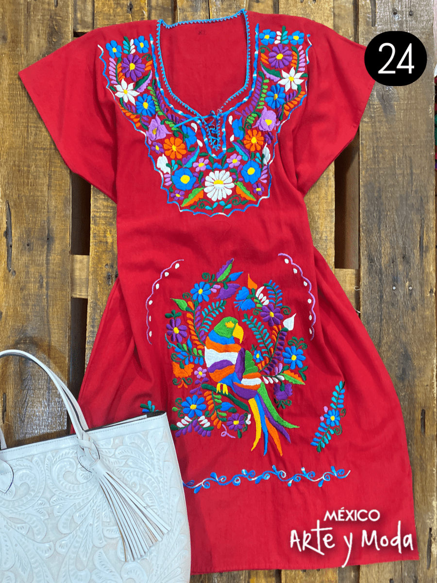 Vestido Kimono Tradicional - MÉXICO ARTE Y MODA - Vestido Bordado