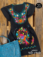 Vestido Kimono Tradicional - MÉXICO ARTE Y MODA - Vestido Bordado