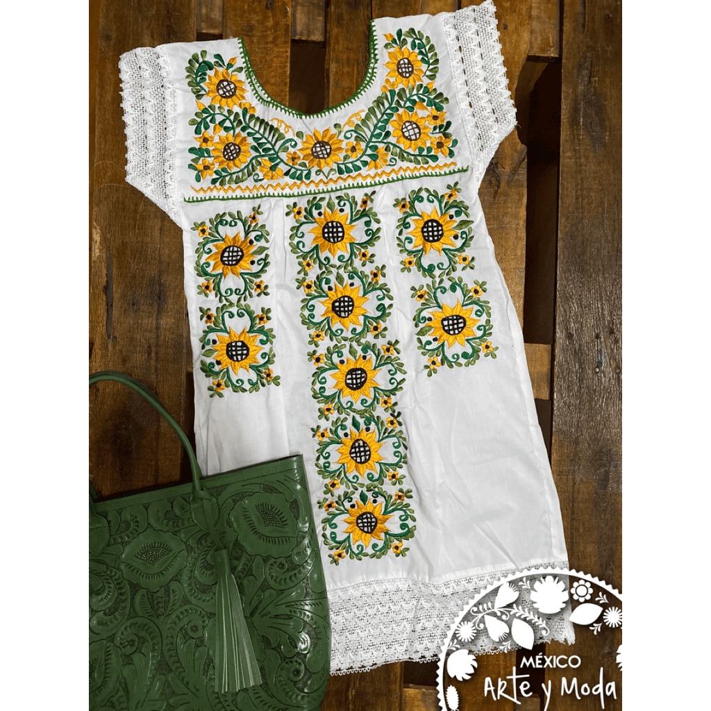 Vestido Mariachi Girasol - MÉXICO ARTE Y MODA - Vestido Bordado