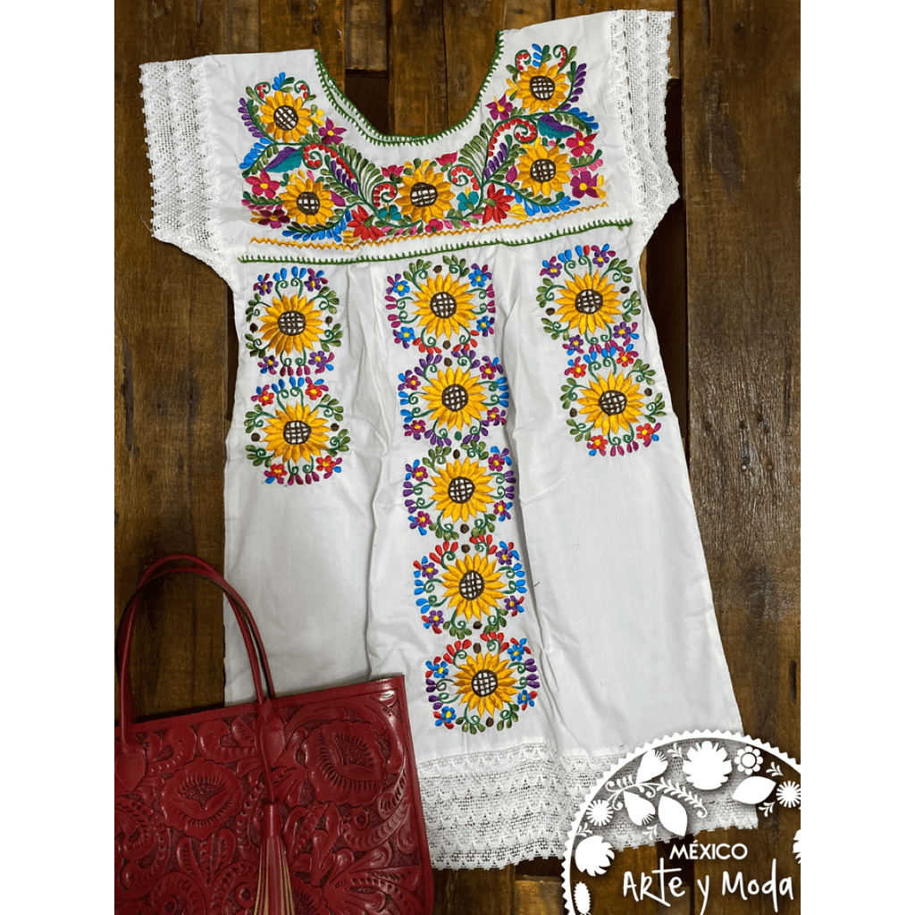 Vestido Mariachi Girasol - MÉXICO ARTE Y MODA - Vestido Bordado