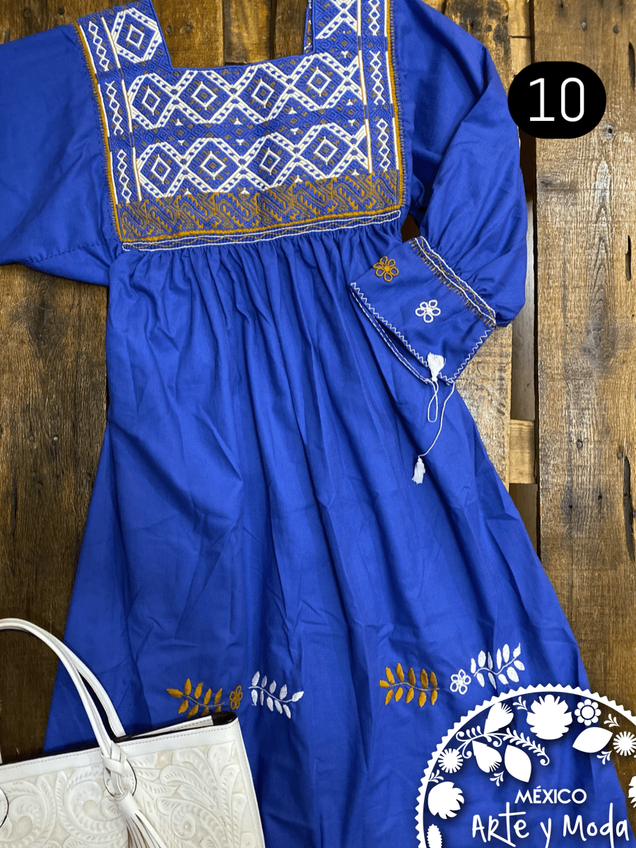 Vestido Ornamental San Andres - MÉXICO ARTE Y MODA - Vestido Bordado