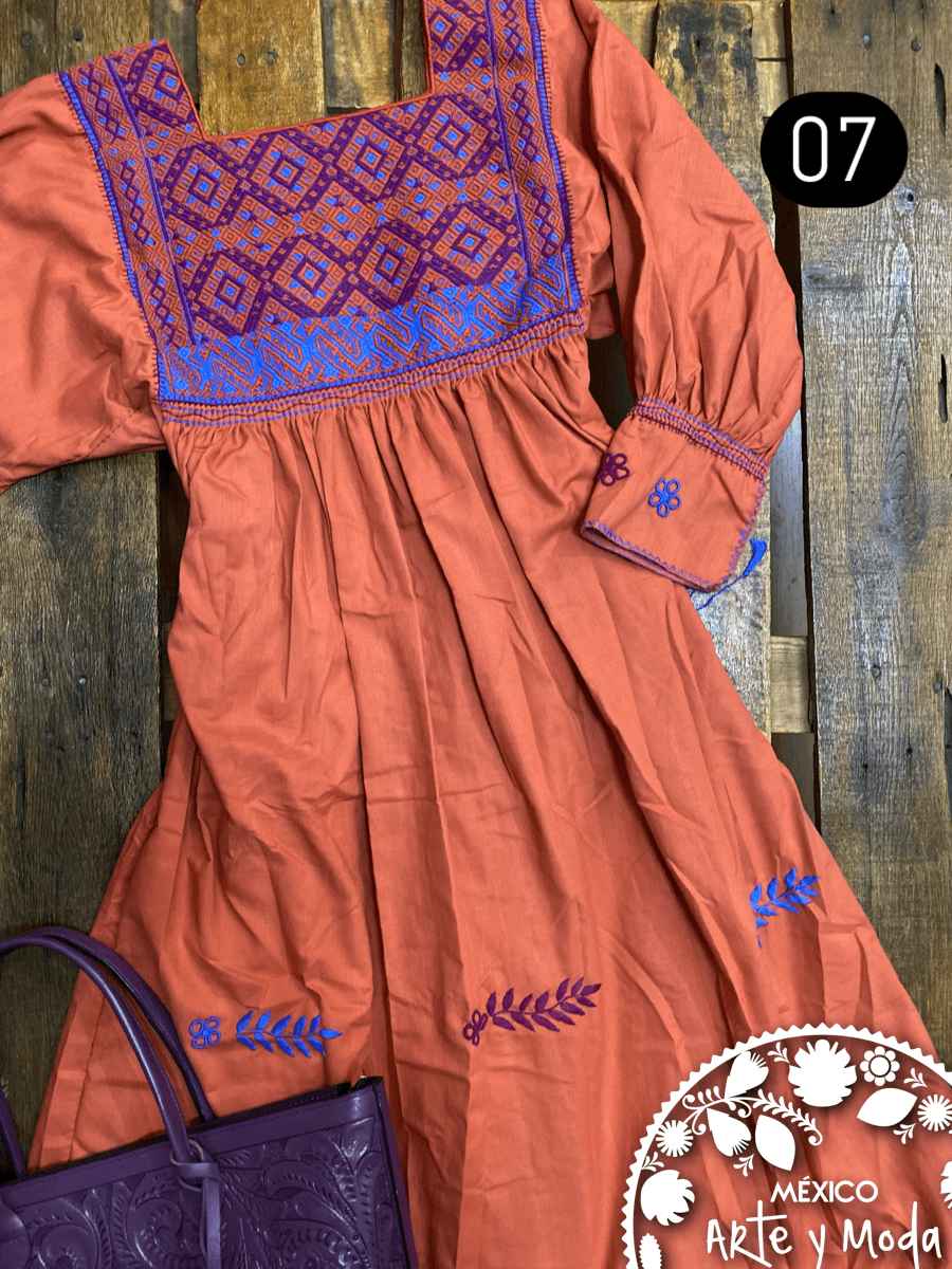 Vestido Ornamental San Andres - MÉXICO ARTE Y MODA - Vestido Bordado