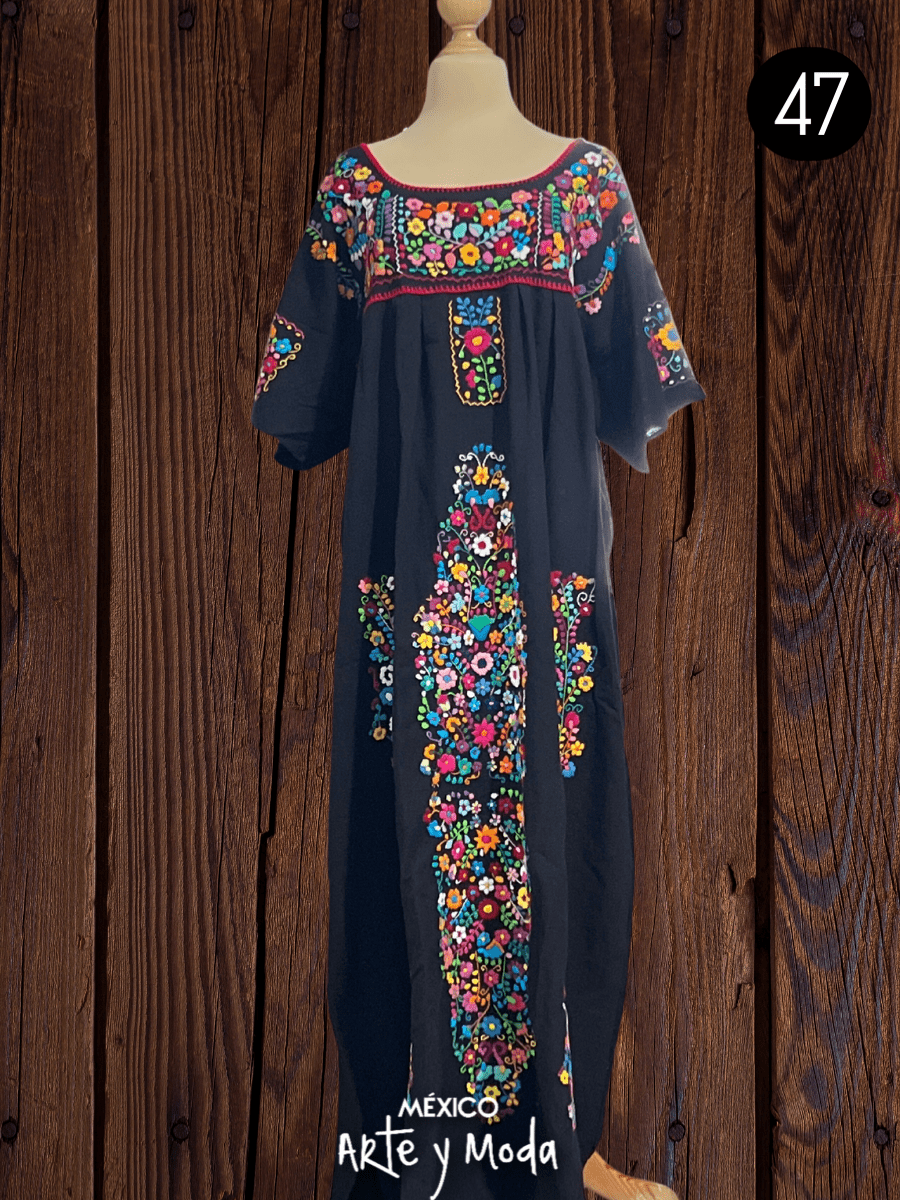 Vestido Ornamental Tehuacana - MÉXICO ARTE Y MODA - Vestido Bordado