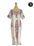 Vestido Ornamental Tehuacana - MÉXICO ARTE Y MODA - Vestido Bordado