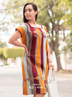 Vestido Oxchuc - MÉXICO ARTE Y MODA - Vestido Bordado