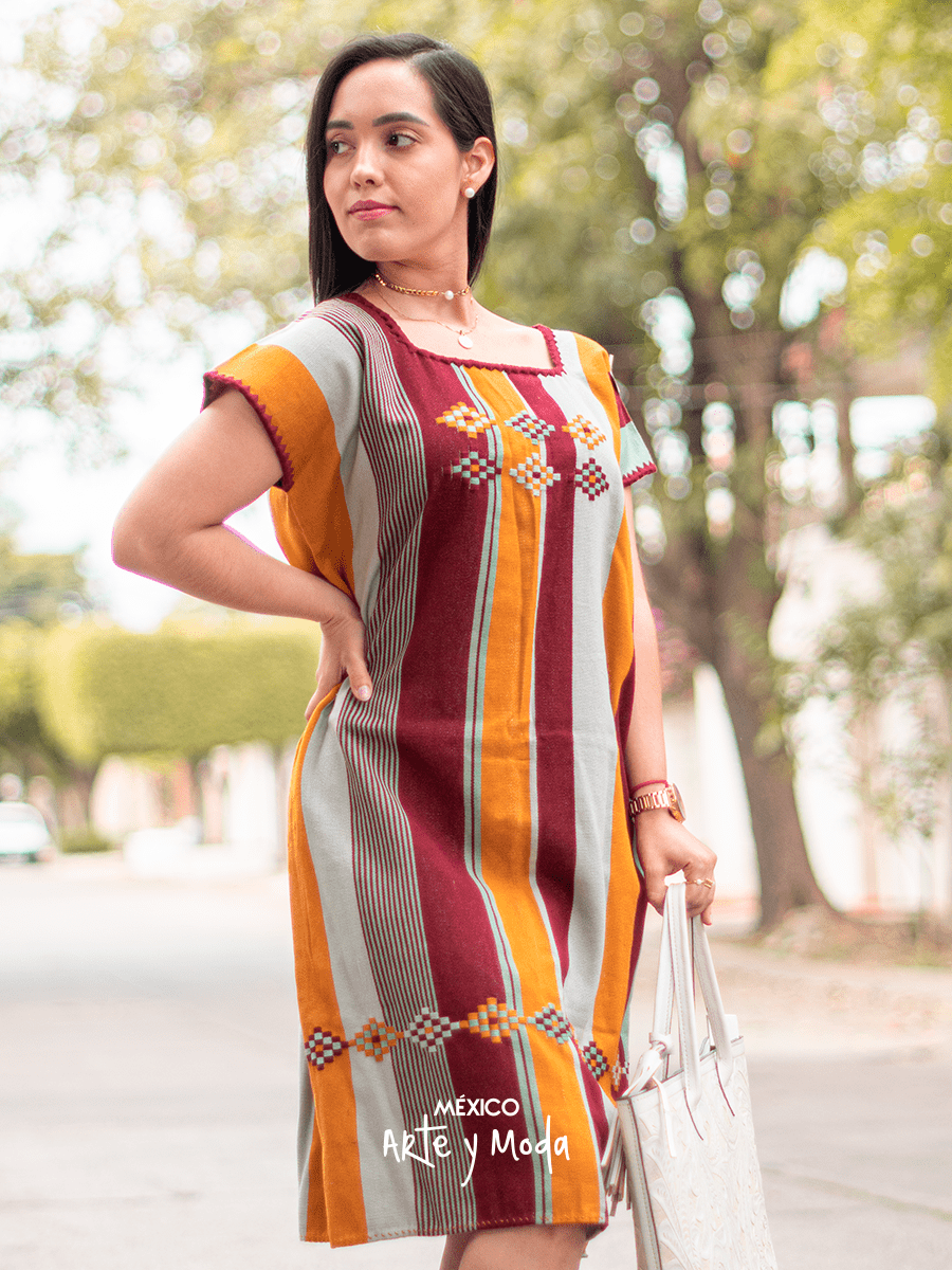 Vestido Oxchuc - MÉXICO ARTE Y MODA - Vestido Bordado