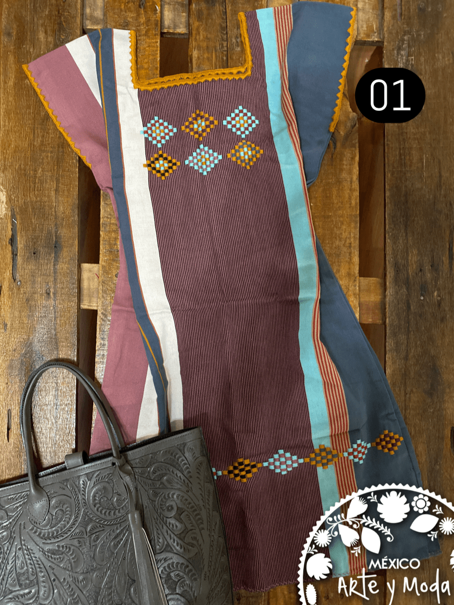 Vestido Oxchuc - MÉXICO ARTE Y MODA - Vestido Bordado