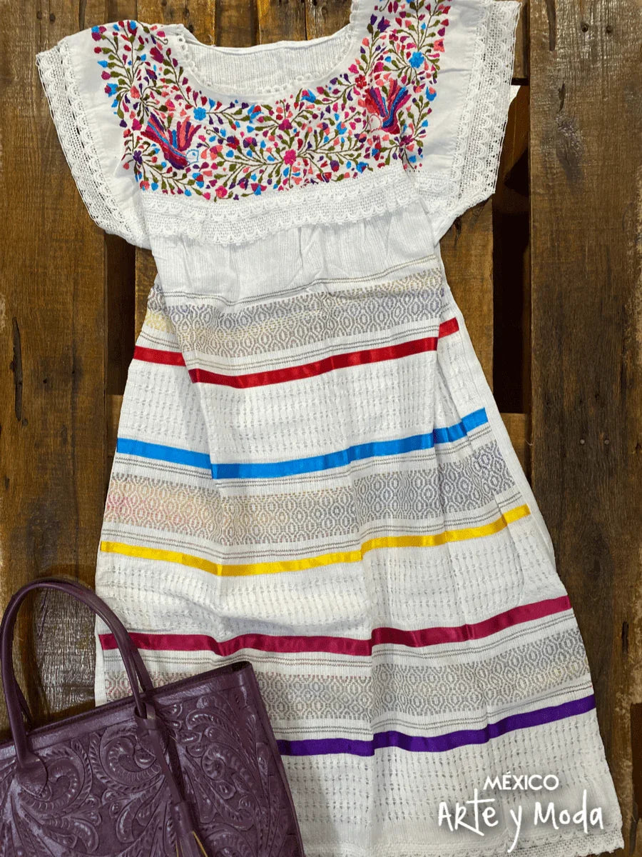 Vestido Paloma Liston - MÉXICO ARTE Y MODA - Vestido Bordado