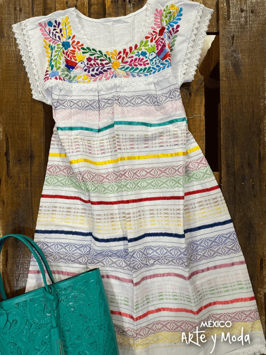 Vestido Paloma Liston - MÉXICO ARTE Y MODA - Vestido Bordado