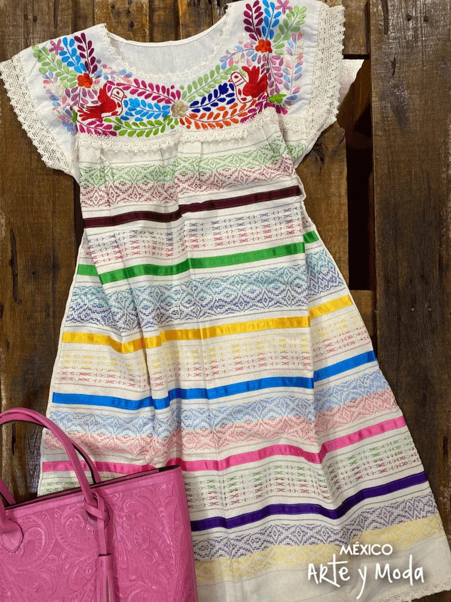 Vestido Paloma Liston - MÉXICO ARTE Y MODA - Vestido Bordado