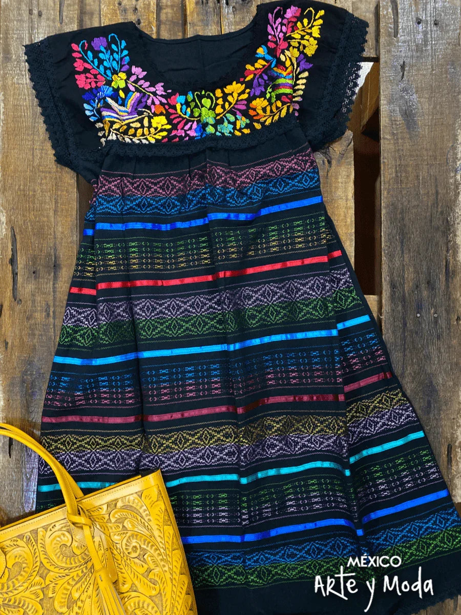 Vestido Paloma Liston - MÉXICO ARTE Y MODA - Vestido Bordado