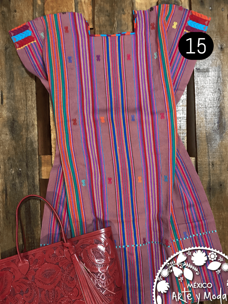 Vestido Pantelho - MÉXICO ARTE Y MODA - Vestido Bordado