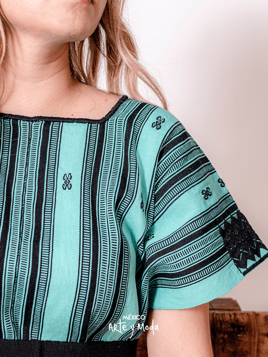 Vestido Pantelho - MÉXICO ARTE Y MODA - Vestido Bordado