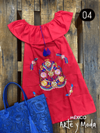 Vestido Pop - MÉXICO ARTE Y MODA - Vestido Bordado