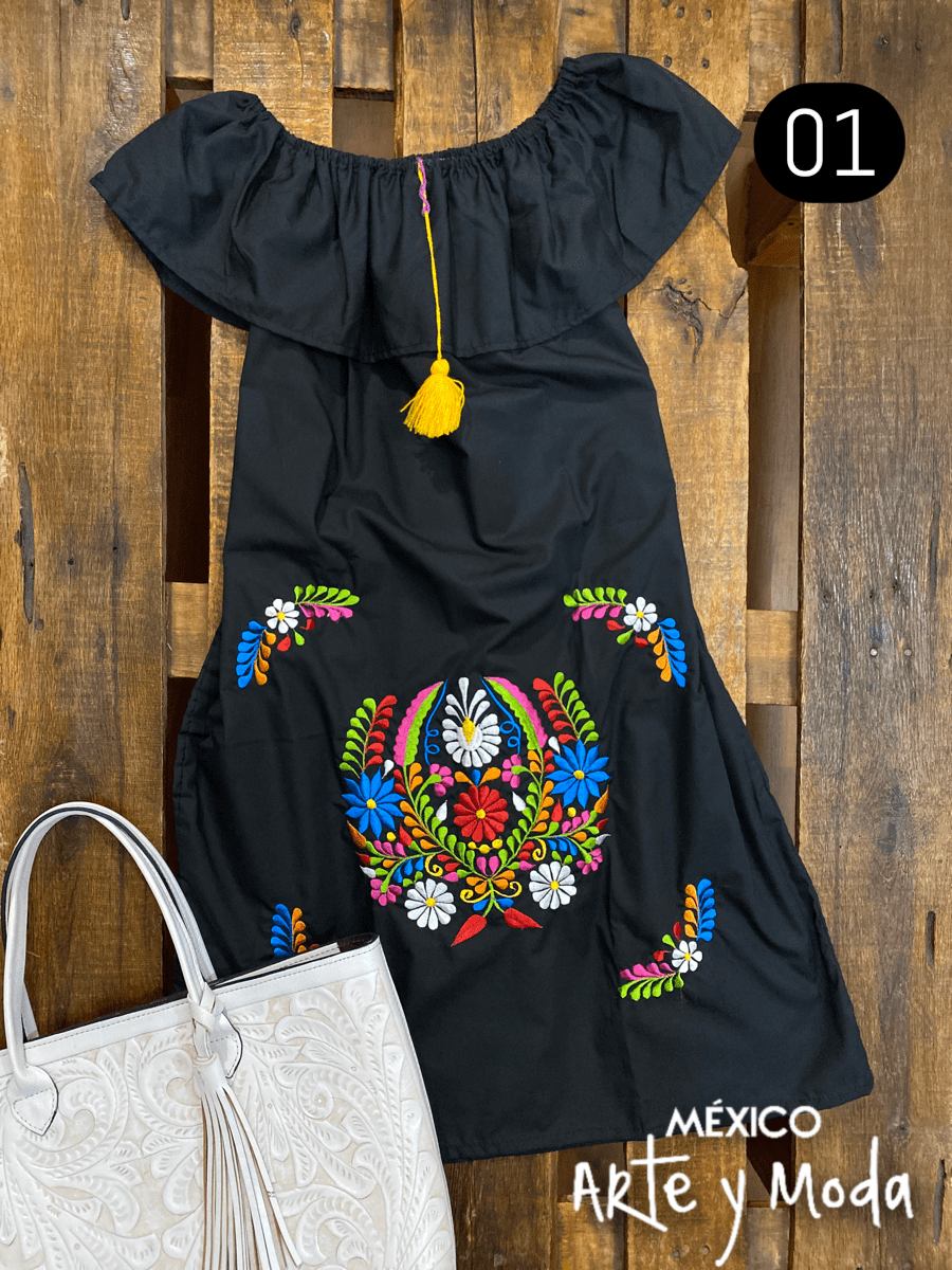 Vestido Pop - MÉXICO ARTE Y MODA - Vestido Bordado