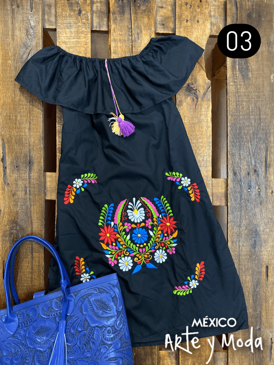 Vestido Pop - MÉXICO ARTE Y MODA - Vestido Bordado