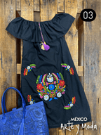 Vestido Pop - MÉXICO ARTE Y MODA - Vestido Bordado