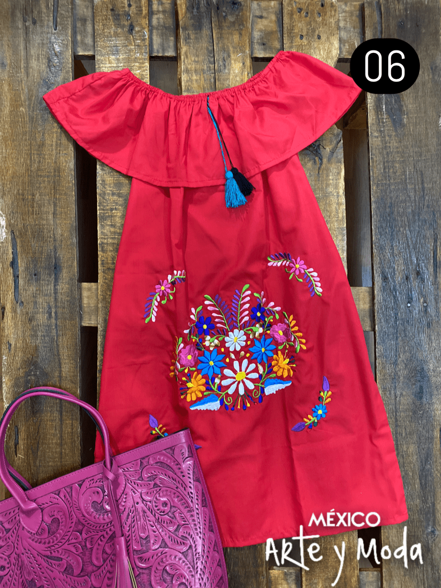 Vestido Pop - MÉXICO ARTE Y MODA - Vestido Bordado