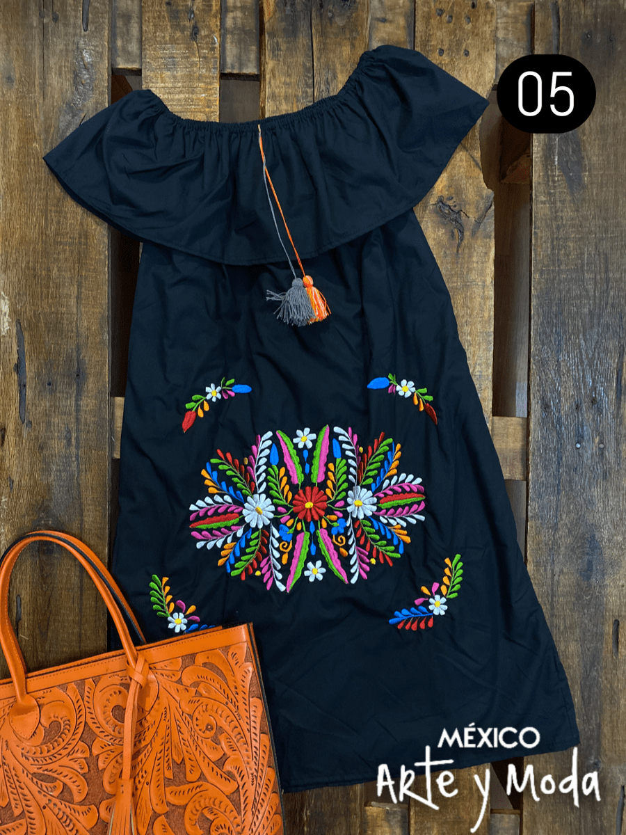 Vestido Pop - MÉXICO ARTE Y MODA - Vestido Bordado