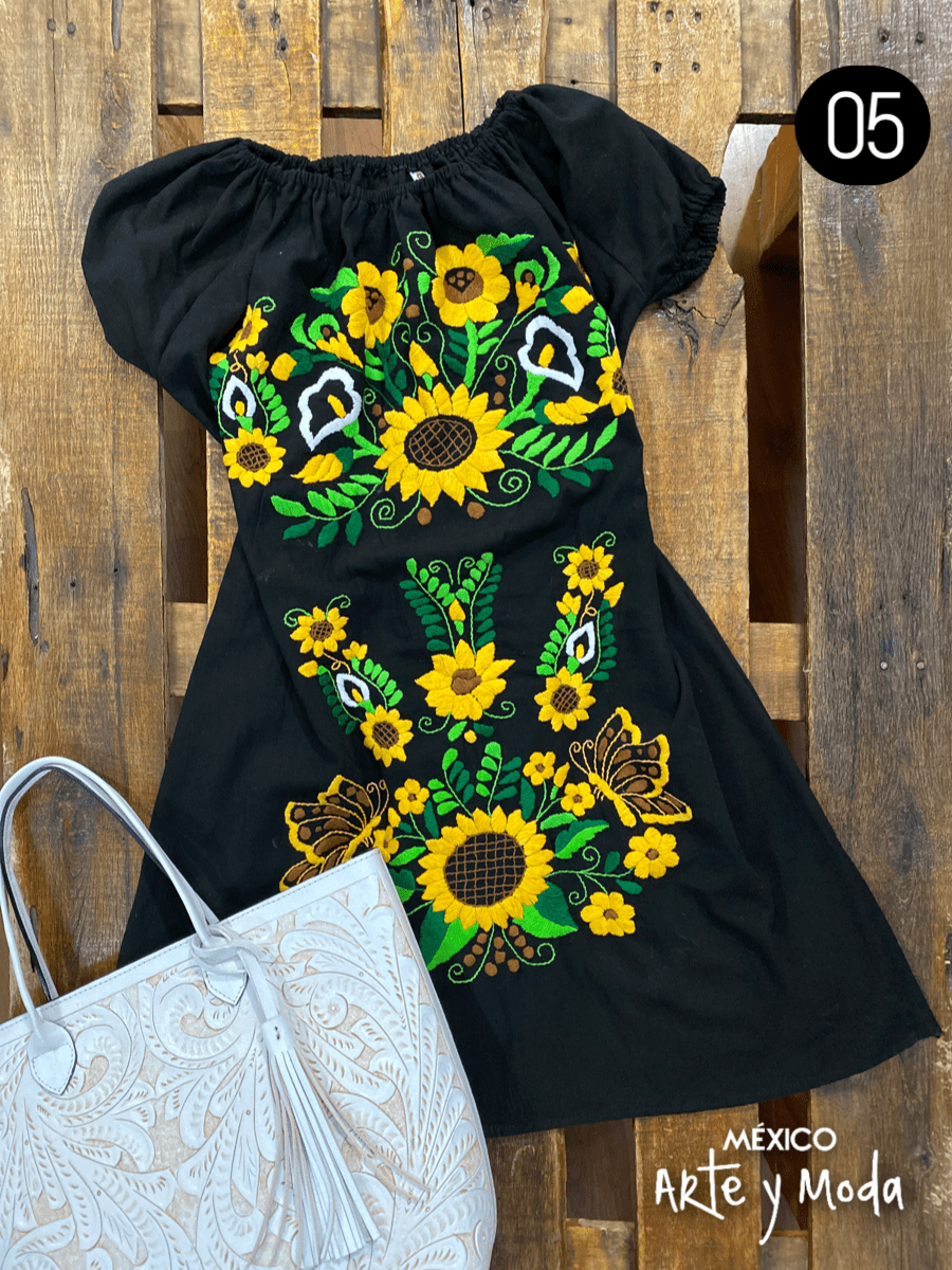 Vestido Rivera Campesino - MÉXICO ARTE Y MODA - Vestido Bordado