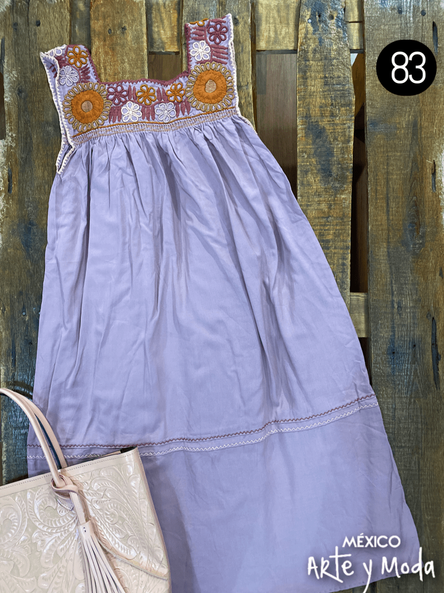 Vestido Rococo Rayon - MÉXICO ARTE Y MODA - Vestido Bordado