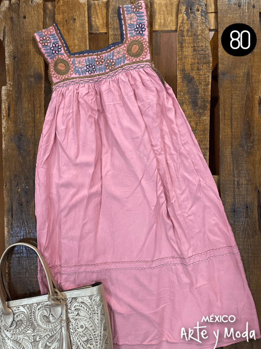 Vestido Rococo Rayon - MÉXICO ARTE Y MODA - Vestido Bordado