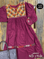 Vestido Rococo Rayon - MÉXICO ARTE Y MODA - Vestido Bordado