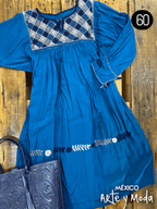 Vestido Rococo Rayon - MÉXICO ARTE Y MODA - Vestido Bordado