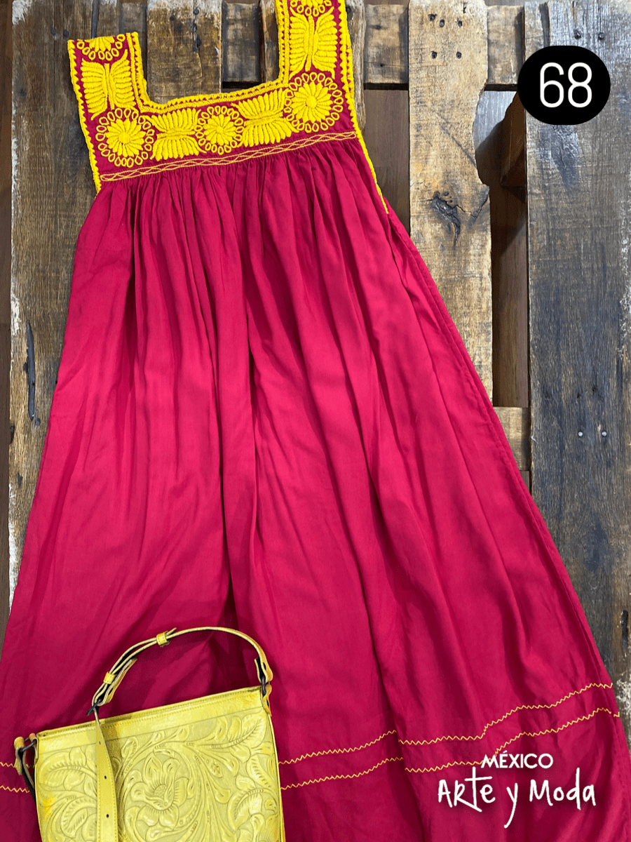 Vestido Rococo Rayon - MÉXICO ARTE Y MODA - Vestido Bordado