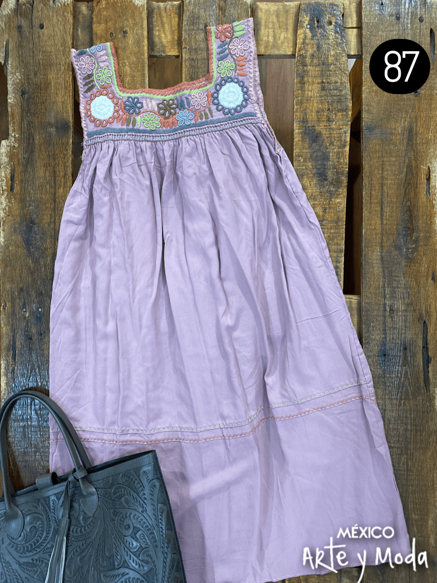 Vestido Rococo Rayon - MÉXICO ARTE Y MODA - Vestido Bordado