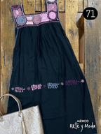 Vestido Rococo Rayon - MÉXICO ARTE Y MODA - Vestido Bordado