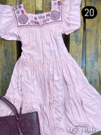 Vestido Rococo Rayon - MÉXICO ARTE Y MODA - Vestido Bordado