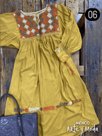 Vestido Rococo Rayon - MÉXICO ARTE Y MODA - Vestido Bordado