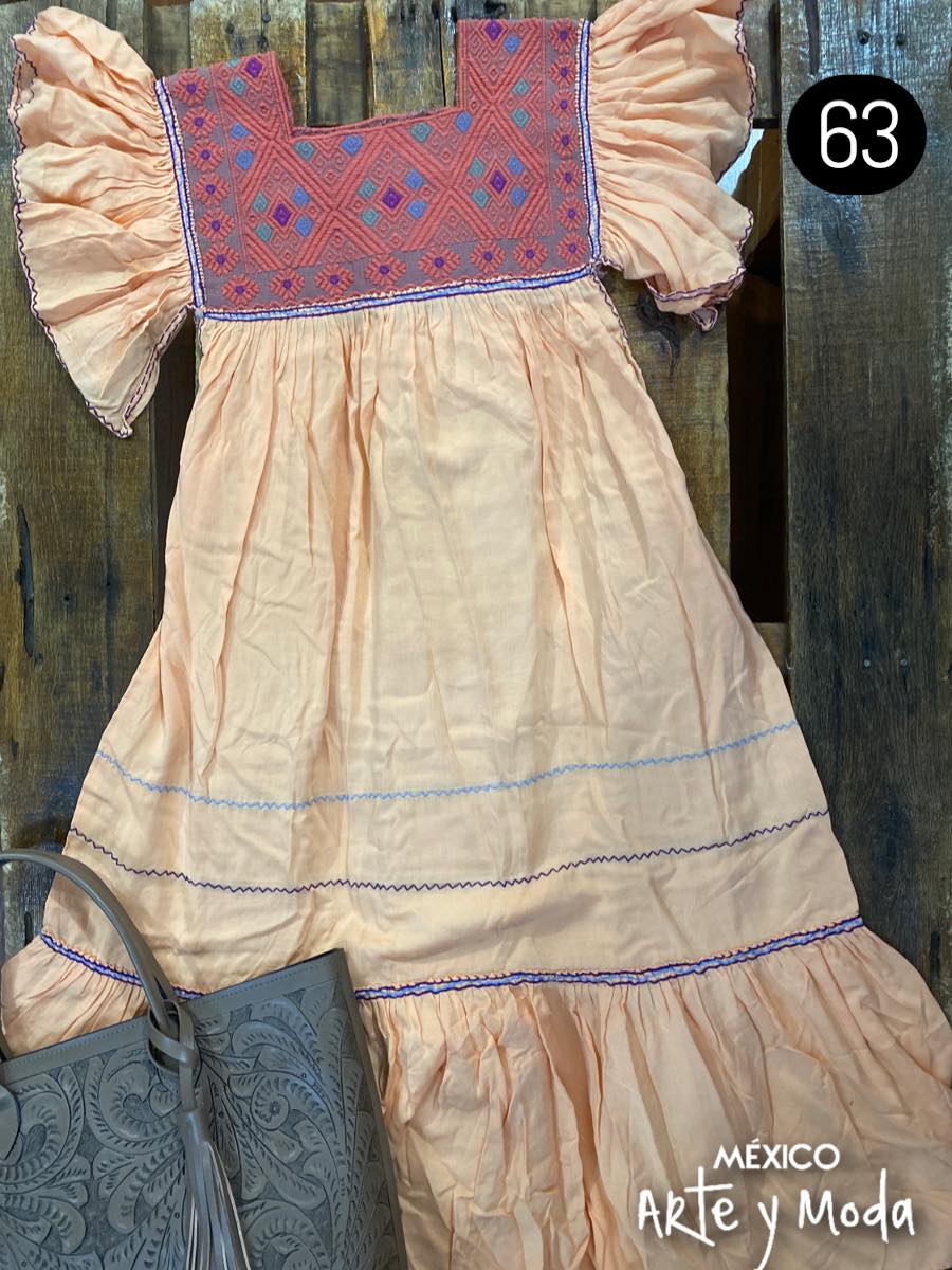 Vestido San Andres Rayon - MÉXICO ARTE Y MODA - Vestido Bordado