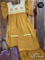 Vestido San Andres Rayon - MÉXICO ARTE Y MODA - Vestido Bordado