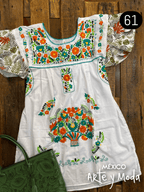 Vestido Tehuacan Fusion - MÉXICO ARTE Y MODA - Vestido Bordado