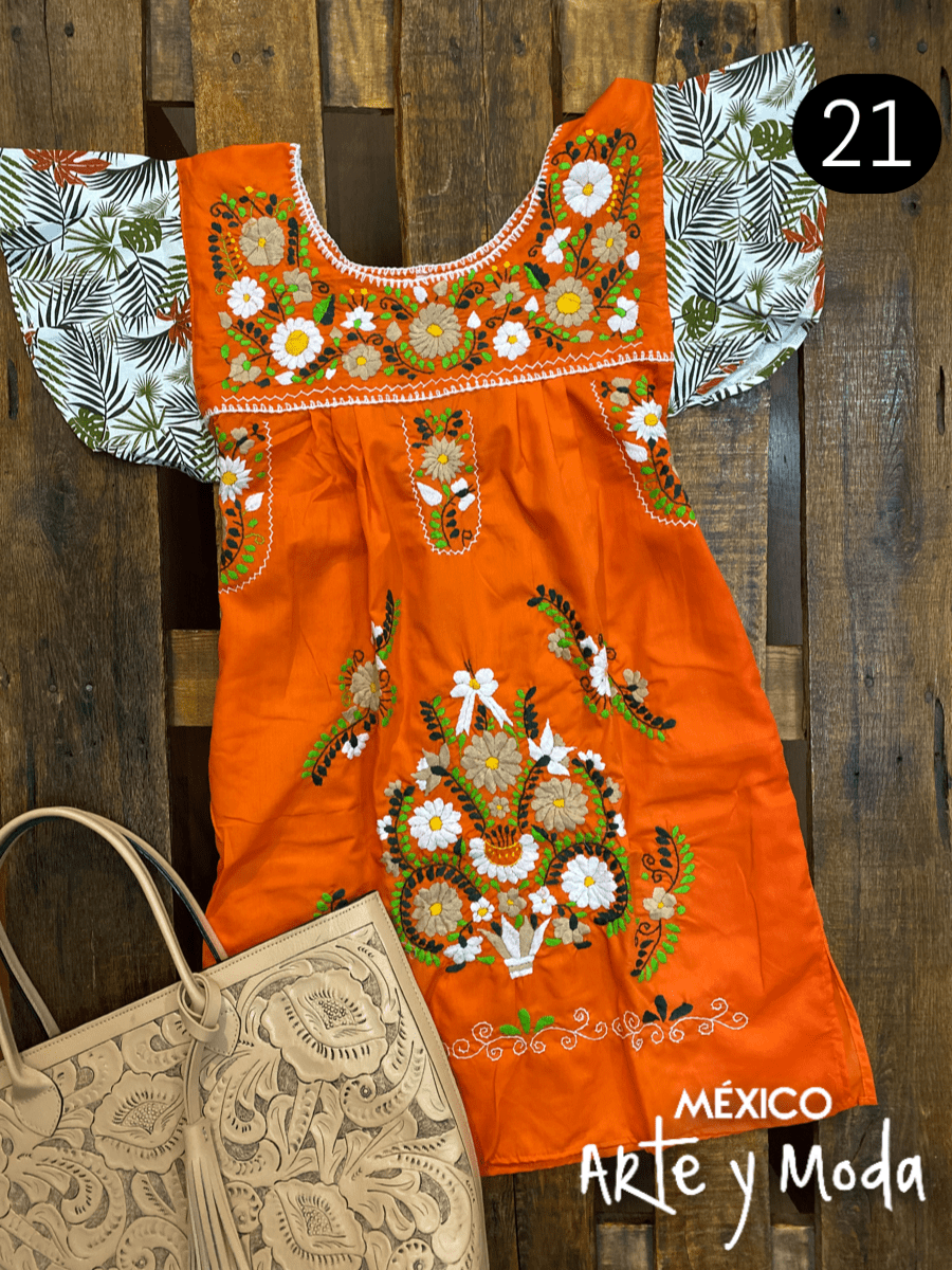Vestido Tehuacan Fusion - MÉXICO ARTE Y MODA - Vestido Bordado