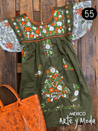 Vestido Tehuacan Fusion - MÉXICO ARTE Y MODA - Vestido Bordado