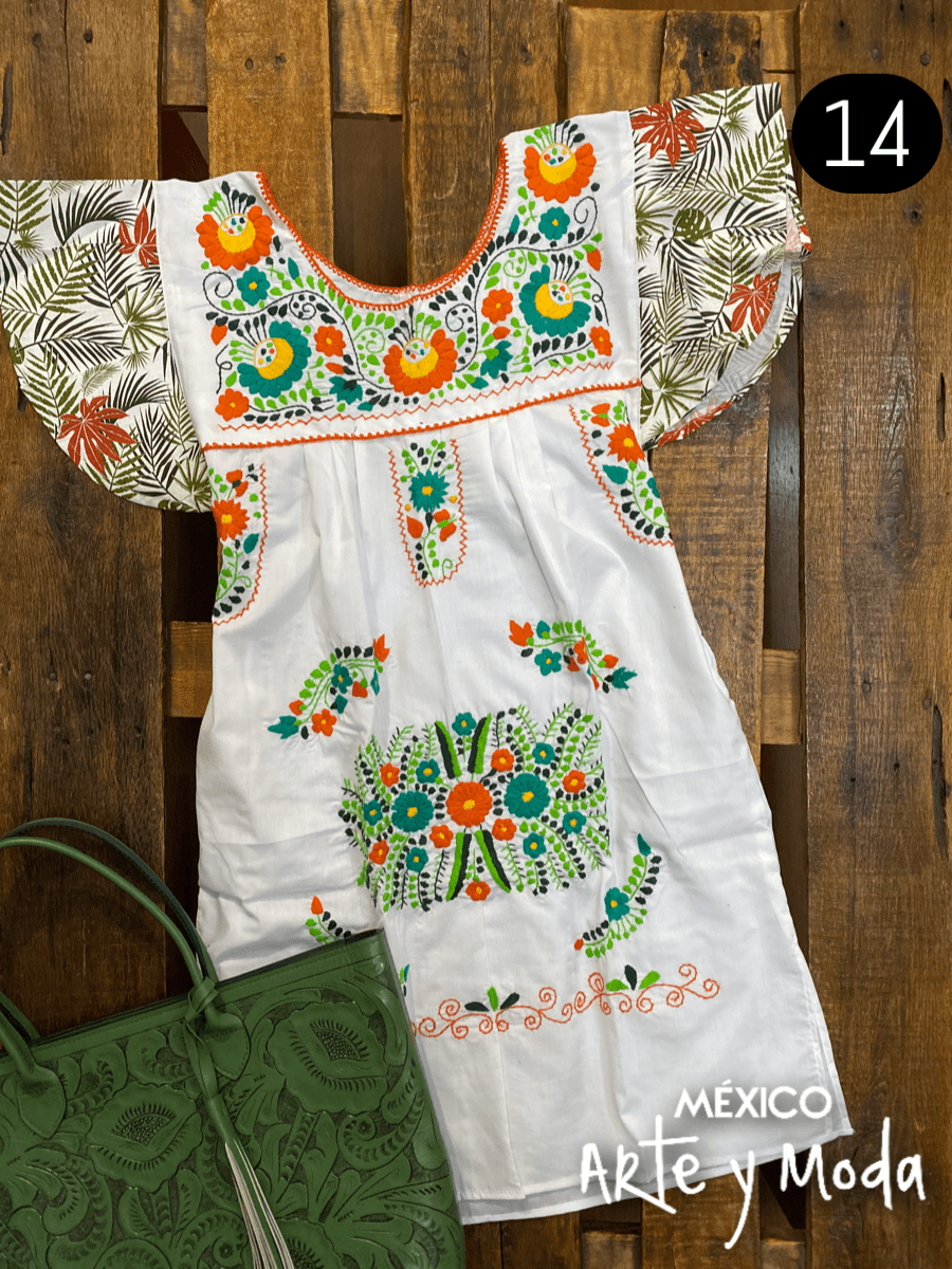 Vestido Tehuacan Fusion - MÉXICO ARTE Y MODA - Vestido Bordado