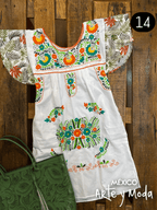 Vestido Tehuacan Fusion - MÉXICO ARTE Y MODA - Vestido Bordado