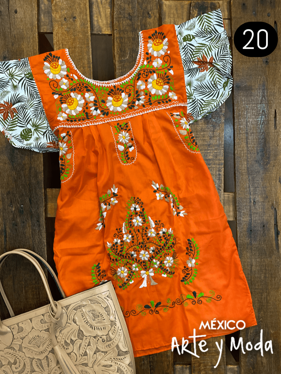 Vestido Tehuacan Fusion - MÉXICO ARTE Y MODA - Vestido Bordado