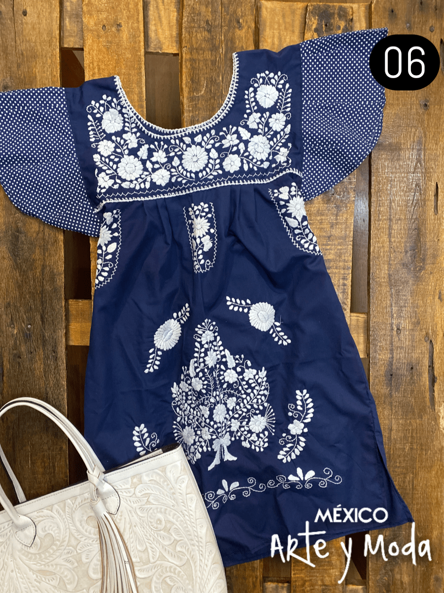 Vestido Tehuacan Fusion - MÉXICO ARTE Y MODA - Vestido Bordado