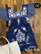 Vestido Tehuacan Fusion - MÉXICO ARTE Y MODA - Vestido Bordado