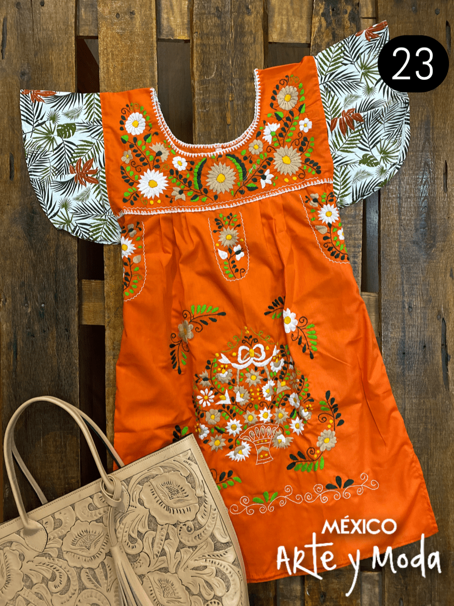 Vestido Tehuacan Fusion - MÉXICO ARTE Y MODA - Vestido Bordado