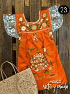 Vestido Tehuacan Fusion - MÉXICO ARTE Y MODA - Vestido Bordado
