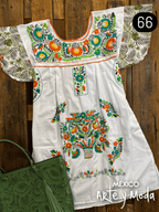 Vestido Tehuacan Fusion - MÉXICO ARTE Y MODA - Vestido Bordado