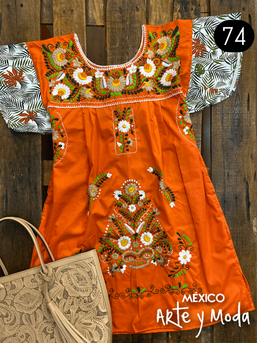 Vestido Tehuacan Fusion - MÉXICO ARTE Y MODA - Vestido Bordado