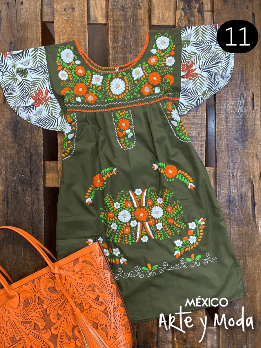 Vestido Tehuacan Fusion - MÉXICO ARTE Y MODA - Vestido Bordado