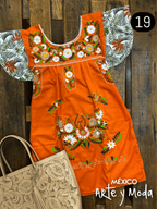 Vestido Tehuacan Fusion - MÉXICO ARTE Y MODA - Vestido Bordado
